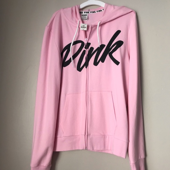 PINK Victoria's Secret Tops - Victorias Secret PINK hoodie NWT size L Full zip